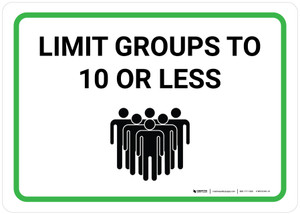 Limit Groups To 10 Or Less with Icon Landscape - Wall Sign