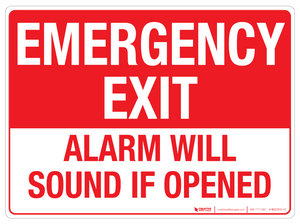 EMERGENCY EXIT Wall Sign
