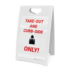 Take Out And Curbside Only - A-Frame Sign