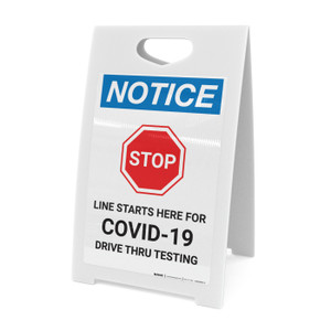 Notice: STOP Shelter in Place We Are Closed ANSI Portrait - A-Frame Sign