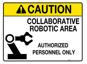 Caution: Collaborative Robotic Area - Wall Sign