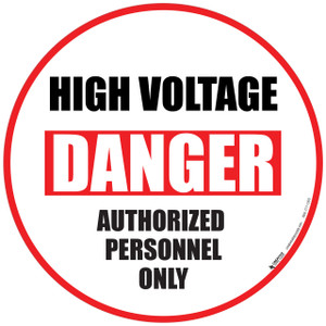 Danger High Voltage Floor Sign