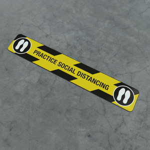 Practice Social Distancing Feet Icon - Social Distancing Strip