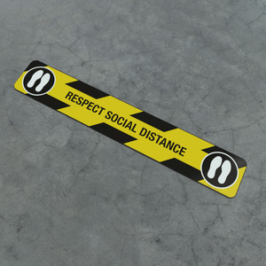Respect Social Distance Feet Icon - Social Distancing Strip