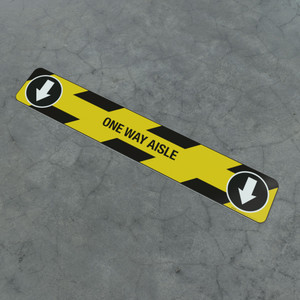 One Way Aisle down - Social Distancing Strip