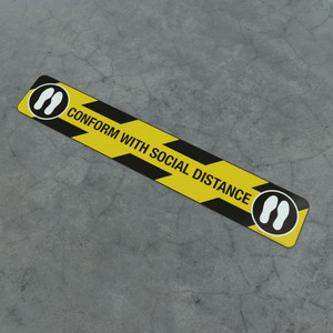 Conform With Social Distance Feet - Social Distancing Strip