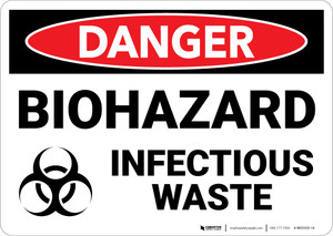 Danger: Biohazard Infectious Waste - Wall Sign