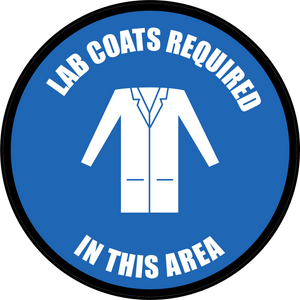 Lab Coats Required in This Area Floor Sign