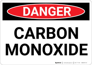 Danger: Carbon Monoxide - Wall Sign