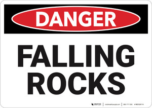 Danger: Falling Rocks - Wall Sign