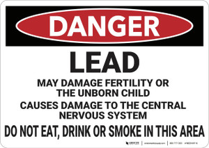 Danger: Lead Hazard - Wall Sign