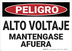 Danger: High Voltage Keep Out - Spanish - Wall Sign
