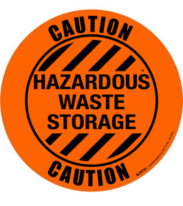 Caution Hazardous Waste Storage Floor Sign