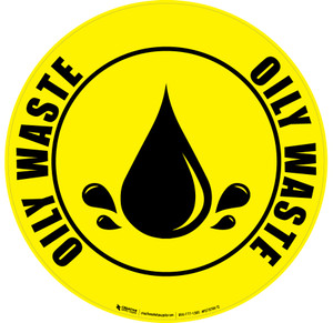 Oily Waste Floor Sign