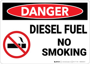 Danger: Diesel Fuel No Smoking - Wall Sign
