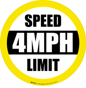 Speed Limit 4MPH Floor Sign