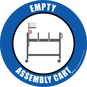 Empty Assembly Cart Floor Sign