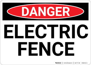 Danger: Electric Fence - Wall Sign