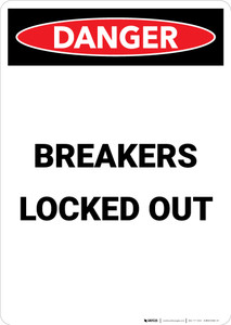 Breakers Locked Out - Portrait Wall Sign