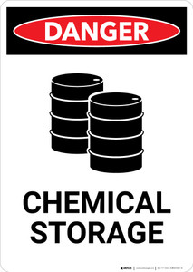 Chemical Storage with Graphic - Portrait Wall Sign