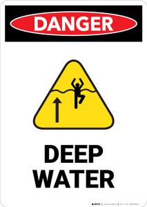 Deep Water with Icon - Portrait Wall Sign