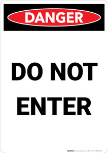 Do Not Enter - Portrait Wall Sign