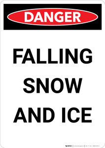 Falling Snow and Ice - Portrait Wall Sign