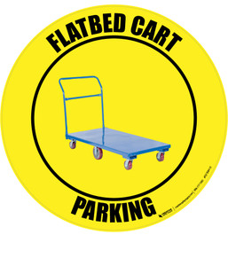 Flatbed Cart Parking - Floor Sign