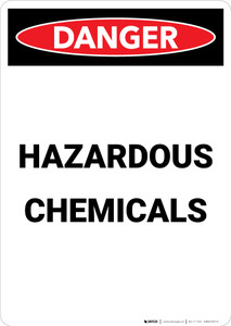 Hazardous Chemicals - Portrait Wall Sign