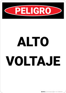 High Voltage Spanish - Portrait Wall Sign