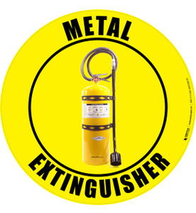 Metal Extinguisher - Floor Sign