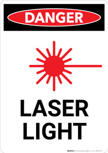 Laser Light with Icon - Portrait Wall Sign