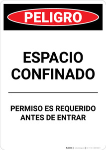 Spanish Permit Required - Portrait Wall Sign