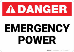 Danger: Emergency Power Landscape ANSI