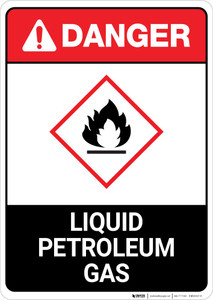 Danger: Liquid Petroleum Gas Portrait ANSI