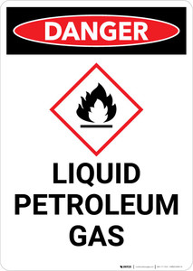 Danger: Liquid Petroleum Gas Portrait with Icon