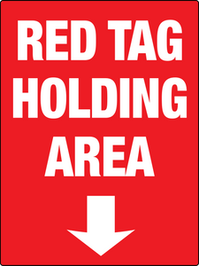 Red Tag Area with Down Arrow
