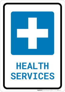Health Services with Icon Portrait - Wall Sign