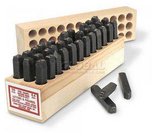 C.H. Hanson 36 Pc. Valve Tag Letters & Numbers Steel Stamp Set