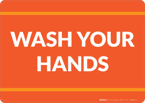 Wash Your Hands Landscape - Wall Sign