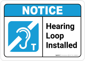 Notice: Hearing Loop Installed - Wall Sign