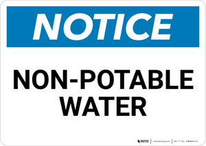 Notice: Non-Potable Water Landscape - Wall Sign
