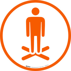 Stand Here Icon Only - Floor Sign