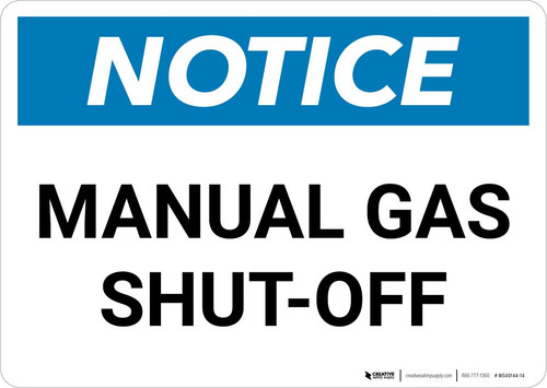 Notice: Manual Gas Shut-Off Landscape