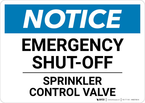 Notice: Emergency Shut-Off - Sprinkler Control Valve Landscape