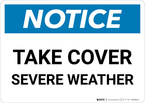 Notice: Take This Stairwell Down To Tornado Shelter with Icon Landscape