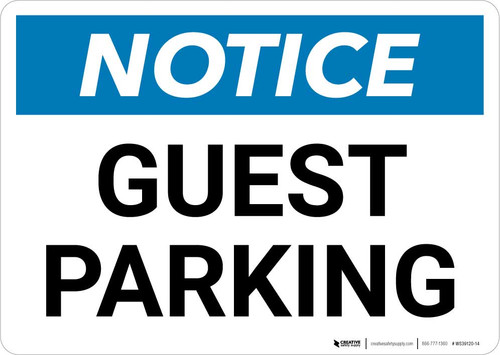 Notice: Guest Parking Landscape