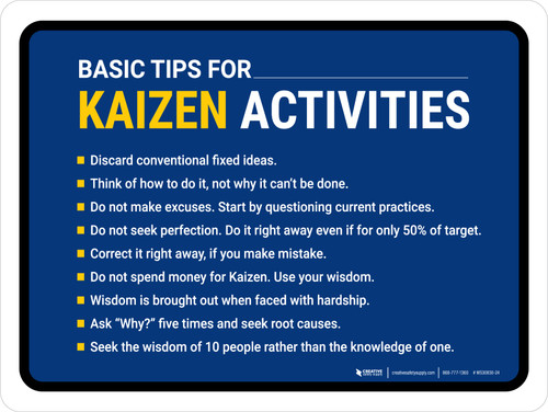 Tips for Kaizen Landscape - Wall Sign