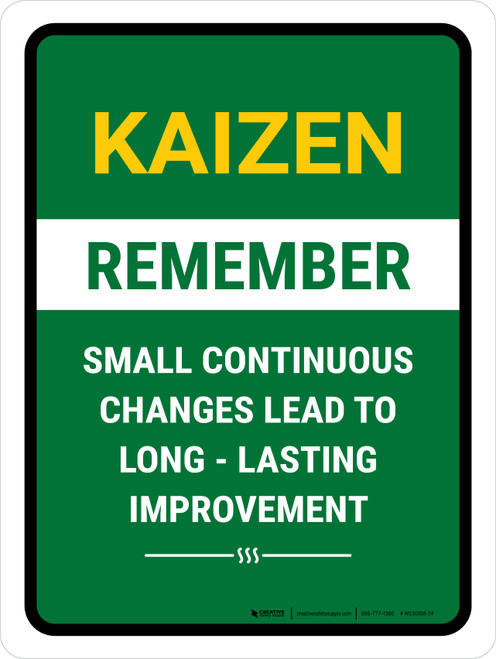 Remember Kaizen Portrait - Wall Sign
