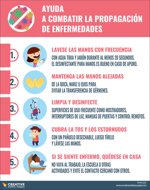 Fight The Spread of Illness (School) - Spanish - Poster